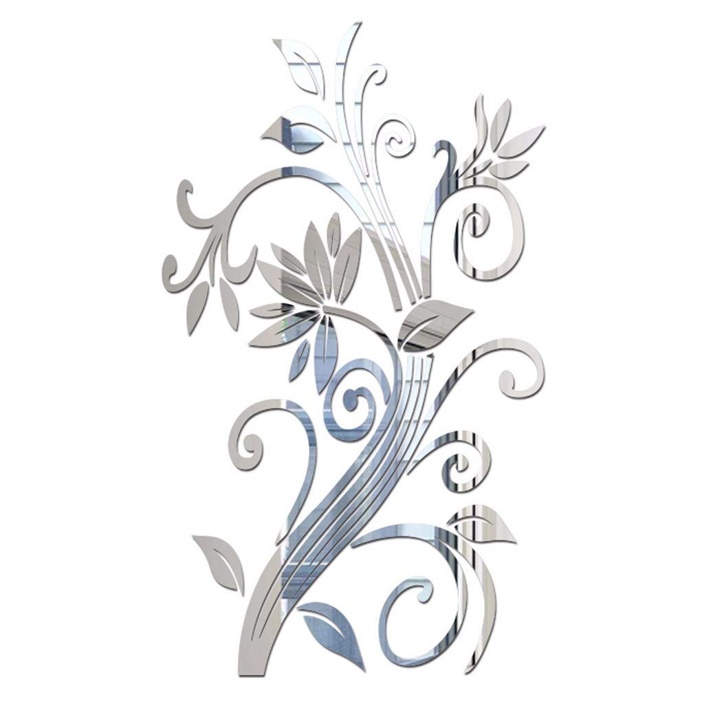 YWLINK 3D DIY Acrilico Hojas Flor Moda AcríLico Etiqueta De La ...