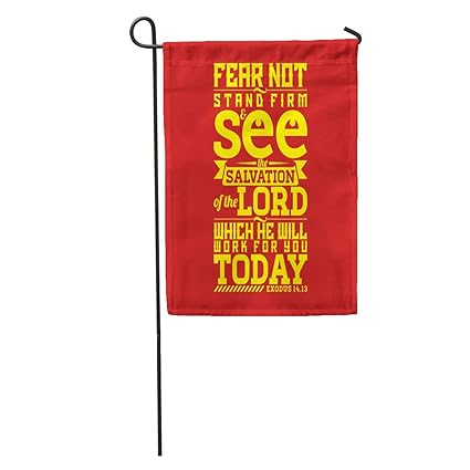 Amazon Com Semtomn Garden Flag Bible Typographic Fear Not Stand
