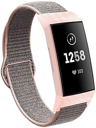 VEAQEE Nylon Bands Compatible with Charge 4 & Charge 3 & 3 SE Women Man Soft Nylon Band Breathable Quick Release Sport Replacement Accessories Wristband, 5.3''- 8.7''…