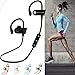 Bluetooth Headphones, AutumnFall Wireless 4.1 In-Ear Earbuds Stereo Earphones, Secure Fit for Sports with Built-in Mic [Upgraded Version] (Black)