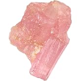 GEMHUB Raw Pink Tourmaline 2.10 Ct Uncut Brazilian Gemstone, EGL Certified | Natural rough crystal, unpolished faces, soft blush tone, lab report included, for collecting, wire wrapping or display