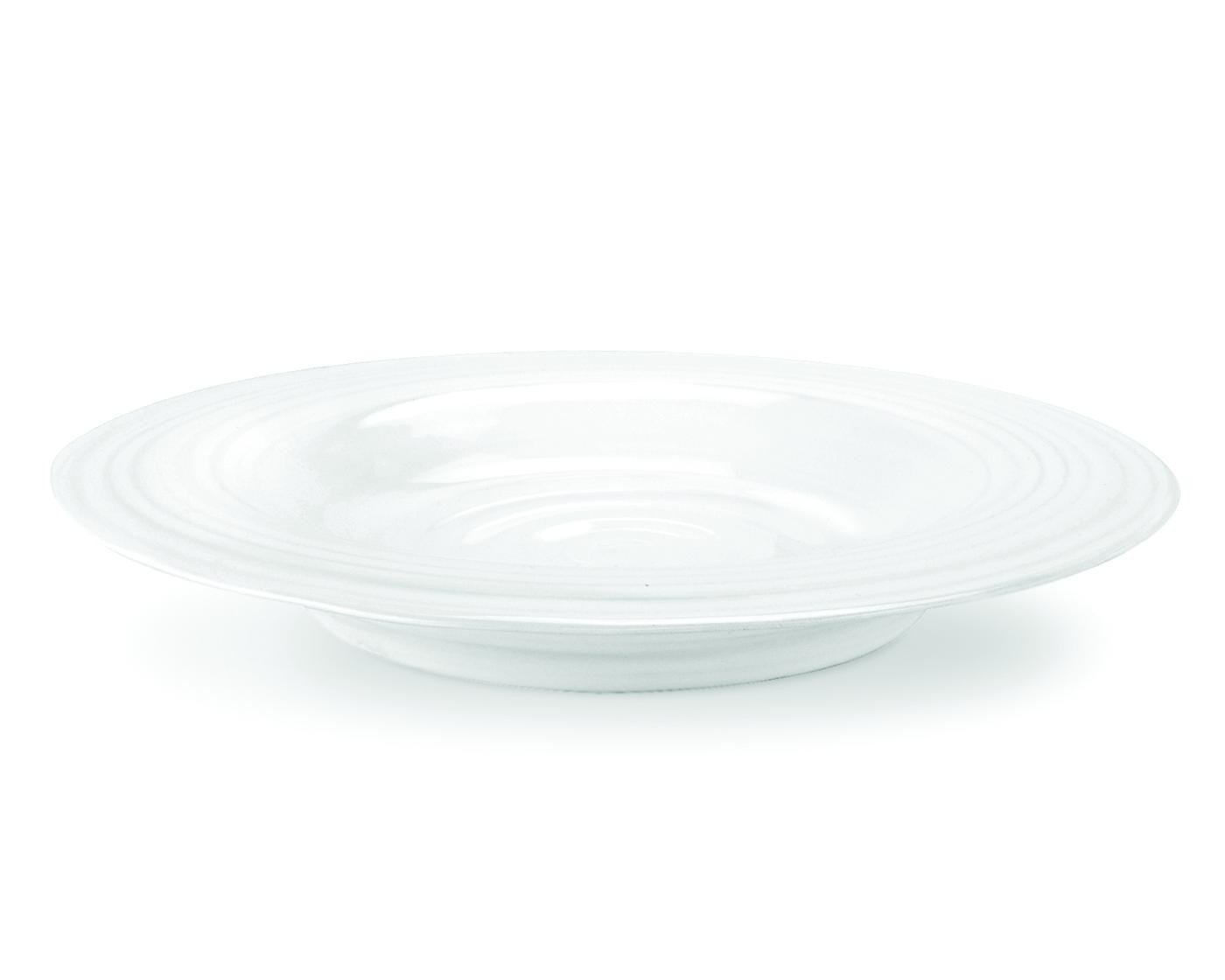 Portmeirion Sophie Conran Rimmed Soup Plate, Porcelain, White, 25 x 25 x 3.8 cm