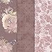 InsideMyNest Blush Dusty Rose Floral Scrapbook Origami Art Craft Journal Baby Girl Wedding 12x12 inches (Pack of 24)