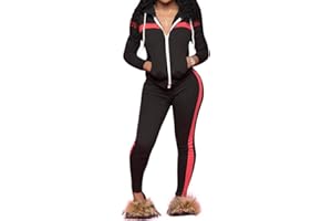 TOP-VIGOR Womens 2PCS Plus Size Sweatsuits Set Long Sleeve Hoodie and Bodycon Pants Jogging Suit Tracksuit for Women Ladies