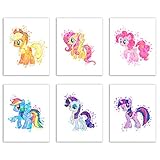 My Little Pony Wall Art Prints Decor - Set of 4 (8x10) Girls Poster Photos - Kids Bedroom Nursery