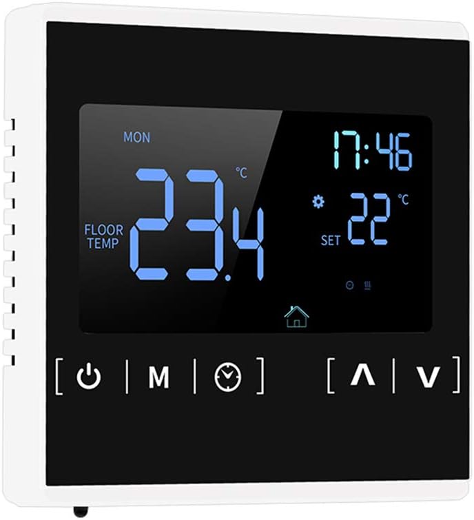 Smart Wifi Thermostat Programmable Thermostat, Kecheer Intelligent LCD Touchscreen Thermostat for Home Programmable Electric Floor Heating System Water Heating AC 85-250V Temperature Controller