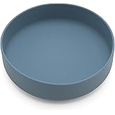 Should We Go? Dog Water Bowl - The Perfect Dish No-Spill, Less Mess Non-Tippable Water & Food Bowl, Silicone with Suction Cup Fits 8 Cups 9.5" Across x 2.5" Tall, Ideal for All Pets, Large-Ocean Blue