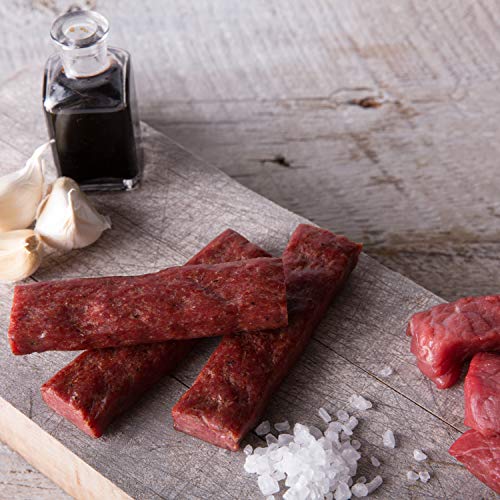 Sweetwood Smokehouse Smoked Beef Stick | Bully Bar | Teriyaki Flavor | 15 Pack of 1 oz Bags | USA Grass Fed Beef | Keto Friendly, Smoked, Gluten Free, High Protein Snack | No Nitrates, No Added MSG
