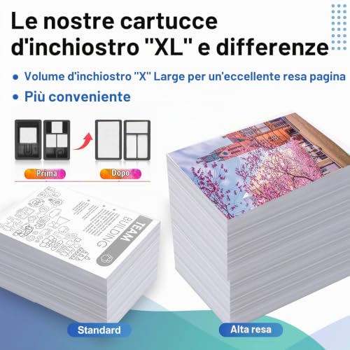 308XL Multipack Cartridges for HP 308 Replacement for HP 308 Cartridges Black and Colour for HP Envy 6120e 6122e 6130e 6132e 6520e 6530e 6532e 6110e (1 Black & 1 Colour)