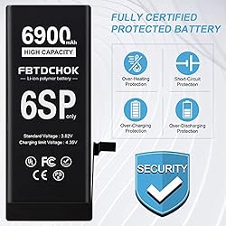 FBTDCHOK Upgraded [6900mAh] Battery for iPhone 6S