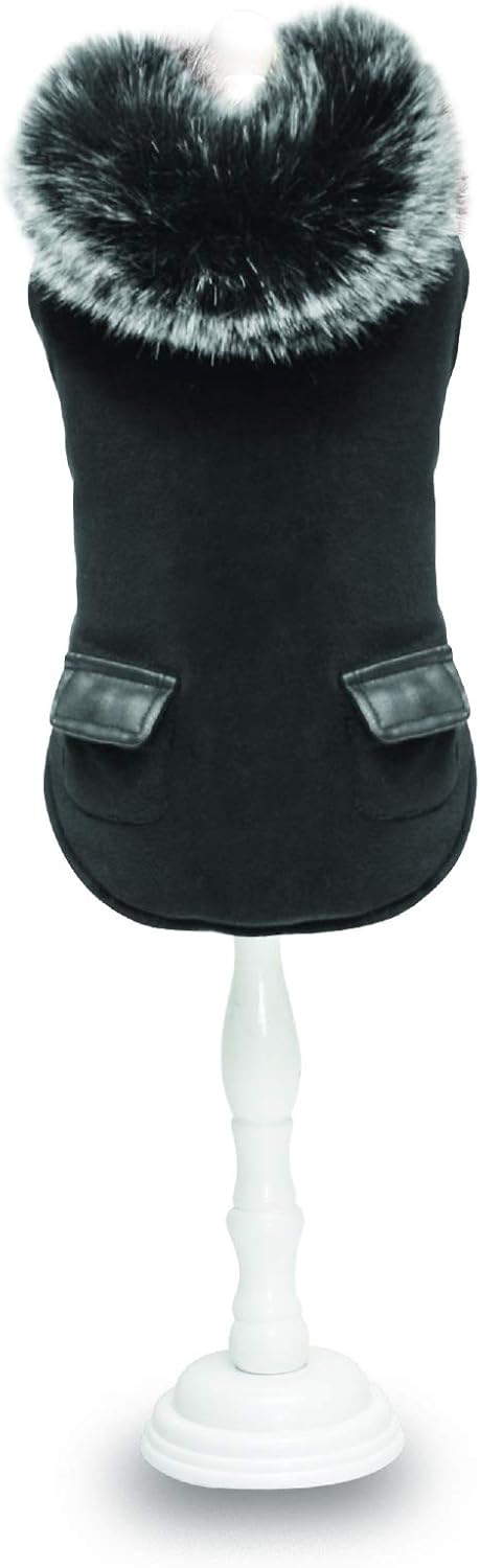 Croci C7274315 Dark Knight Quilted Jacket 50 cm, Black
