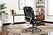 VANBOW Leather Memory Foam Office Chair - Adjustable Lumbar Support Knob and Tilt Angle High Back Executive Computer Desk Chair, Thick Padding for Comfort Ergonomic Design for Lumbar Support, Black