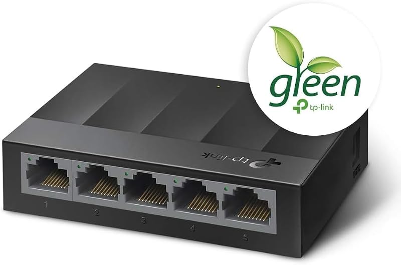 LS1005G - Switch Gigabit de 5 portas, plug & play, caixa de plástico