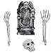 FiGoal Halloween Decor Groundbreaker Realistic Halloween Skeleton Stakes Skull For Yard Decorations Best Outdoor Halloween Decoration Props (Tombstone Yard Signs NOT included)
