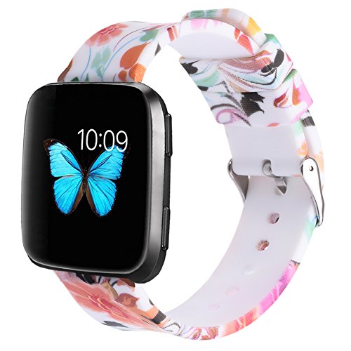 MLQSS for Fibtbit Versa Bands,Soft Silicone Sport Replacement Accessories Bracelet Wrist Strap Band for 2018 New Fitbit Versa Smart Fitness Watch Women Men