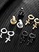 6 Pairs of Cross Earrings Dangle Hinged Earrings Stainless Steel Cross Hoop Earrings and Stud Earrings for Men and Women Wearing