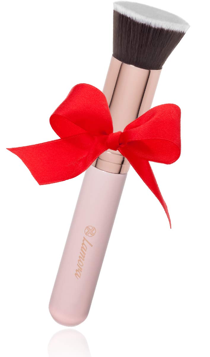 Foundation Makeup Brush Flat Top Kabuki for Face - Perfect For Blending Liquid, Cream or Flawless Powder Cosmetics - Buffing, Stippling, Concealer - Premium Quality Synthetic Dense Bristles!: Beauty