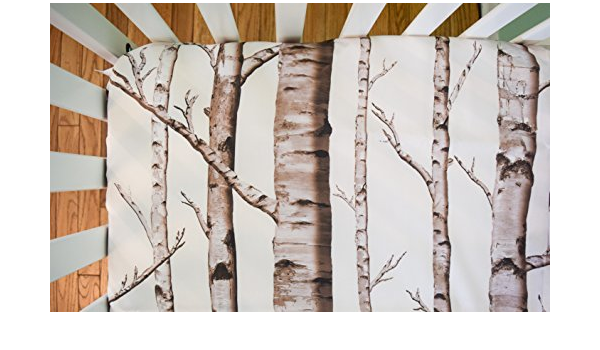 birch tree crib sheet