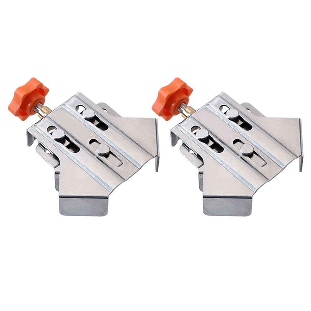 Qarmijaer 2Pc Carpenter Quick Positioning Clamp for Wood Panel Splicing 90 Degree Right Angle Fixing Clips Right Angle Clamps-Open Easy Install Easy to Use