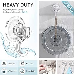 VIS'V Suction Cup Hooks, Small Clear Heavy Duty