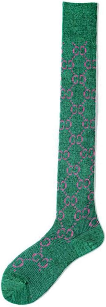 Amazon Co Jp カシミア秋と冬の間に膝ストーブパイプ靴下 タイドブランドワイルドゴールドシルクレターストッキング アウトドアカジュアル レディースハイチューブソックス脚 ワンサイズ グリーン ホーム キッチン