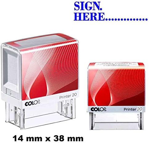 SIGN HERE Self Inking Rubber Stamp Custom Colop Office Stationary