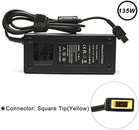 LPCAL 135W 20V 6.75A Square Tip AC Adapter Charger For Lenovo ThinkPad T560 T530 T540P T460P T440P T450P T540 W510 Lenovo IdeaPad Y700 100 Z710 Y50-70