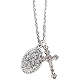 St. Mary Magdalene Necklace for Women – Catholic Saint Medal – Confirmation Gift for Girl – Crucifix