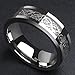 King Will Men Tungsten Carbide Ring Wedding Band 8mm Silver Celtic Dragon Inlay Polish Finish 10