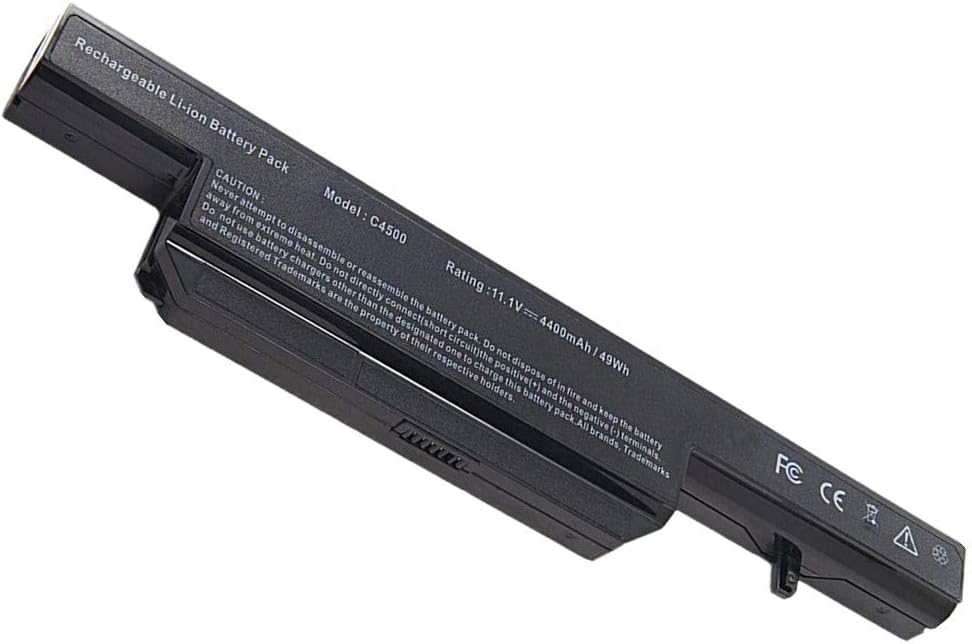 WXKJSHOPReplacement C4500BAT-6 4400mAh Battery For W170HN W170HR W240EU W240EUQ Series SAGER NP2240 NP2252 NP3260 NP3265 6-87-C480S-4P4 6-87-C480S-4P43 6-87-C450S-4R4 10.8V/11.1V