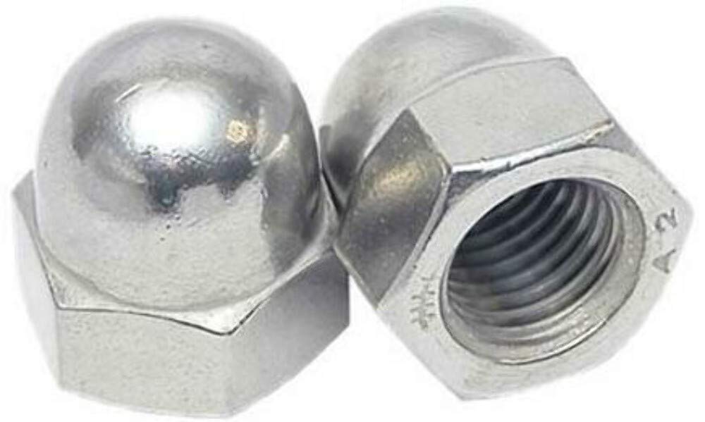 5 x Dome Hex Cap Nuts Metric - A2 Stainless Steel - M3-M16 - Domed DIN 1587 -Quality