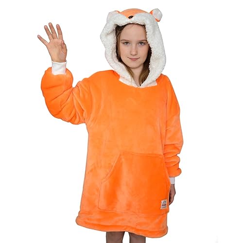 SHNUGGLE Oversized Wearable Blanket Hoodie For Kids Big Hooded