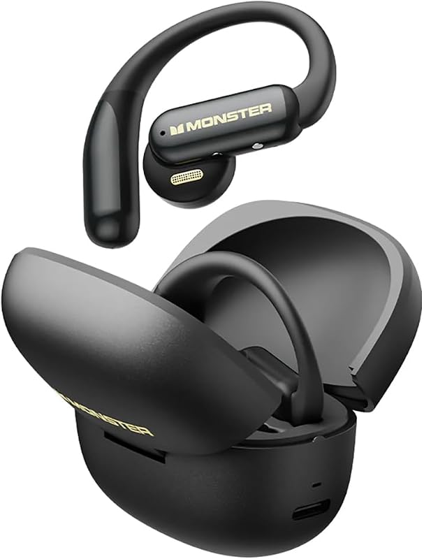 MS-AC550 Auricolari Open-Ear con Bluetooth 6.0, Design a Orecchio Aperto, IPX4, 13 mm, 6 Ore di Riproduzione, Custodia di Ricarica USB-C, 30 Ore Totali — foto 2 di 5