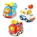 VTech Go! Go! Smart Wheels Starter Pack with Police Car, Fire Truck and Helicopter, Multicolor