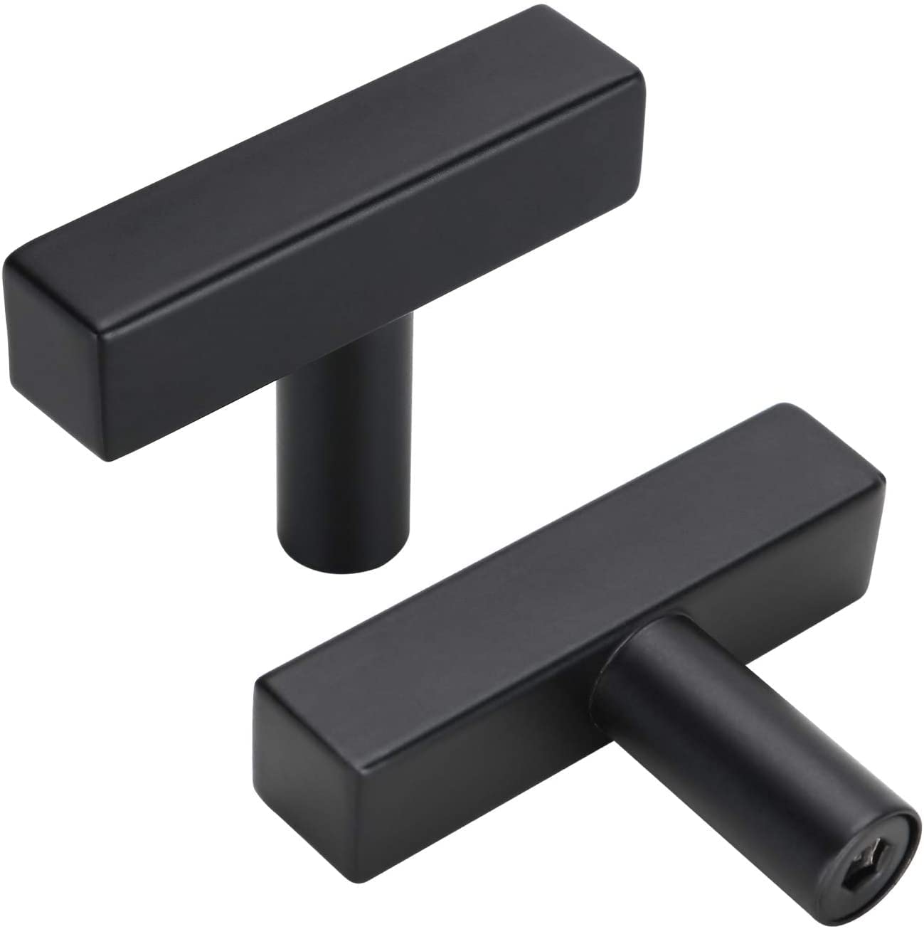 goldenwarm 10 Pack Black Drawer Knobs Matte Black Knobs - J22BK Cabinet Knobs Cupboard Knobs Kitchen Door Knobs Single Hole Kitchen Cupboard Handles Stainless Steel Furniture Hardware