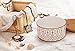 Decorative Containers Canister Set 3, Porcelain Geometric Storage Jars with Bamboo Lids, Holiday Gift