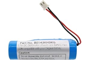 Qimoo Voice Amplifier Replacement Battery B0143KH9KG 3.7V 2600mAh Rechargeable Lithium-ion Battery, with XH2.54mm Connector