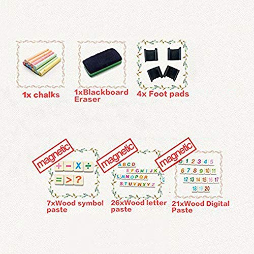 5 Kids+Whiteboard+Chalkboard+29+5inch+44inch+360%25C2%25B0Rotating