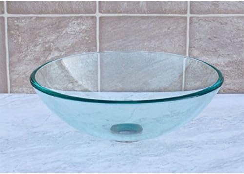 QIERAO Glass Vessel Bathroom Vanity Sink (Clear)