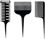 Anluoyi 3 Pcs Anti-static Black Pintail Sectioning Highlight Styling Hair Comb view 1