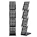 T-SIGN Foldable Pop up 4 Pockets Magazine Literature Brochure Catalog Holder Rack Stand, Portable Aluminium Oxford Case, Office and Tradeshow Display