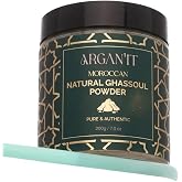 ARGAN'IT Moroccan Rhassoul Clay, Detoxifying Mineral-Rich Powder for All Hair Types and Skin, 7 oz, 200g Jar