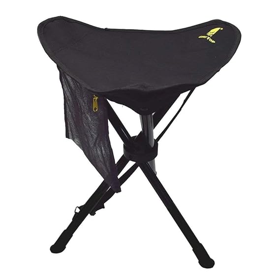 GEERTOP Tripod Hocker Campingstuhl Anglerstuhl Faltstuhl Klappstuhl Großer Faltbarer mit Maschentasche für Fischen Camping Wa
