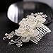 Infasea Rhinestone Flower Hair Clip Crystal Wedding Brides Leaves Hair Comb Pins Pieces Accessories