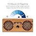 Bongo Bamboo Retro Bluetooth Speakers - Portable Wireless Handcrafted Wood Speaker for Travel, Home, Outdoors | Dual Passive Subwoofer, 15 Hour Battery - Vintage Bamboo