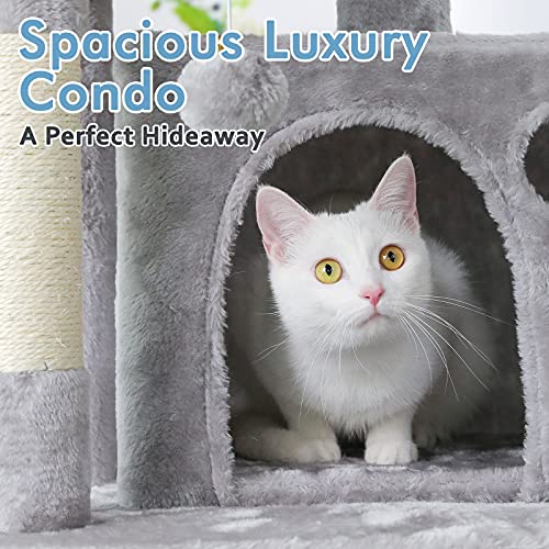 rabbitgoo Cat Tree Cat Tower 61" for Indoor Cats, MultiLevel Cat Condo