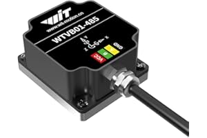 WITMOTION [RS485 Modbus Vibration Sensor] WTVB01-485 IP68 Waterproof Transducer Ar-Duino, 3-Axis Acceleration Angular Velocity Vibration(Amplitude+Frequency+Displacement+Speed) Detector, Motor Monitor Module