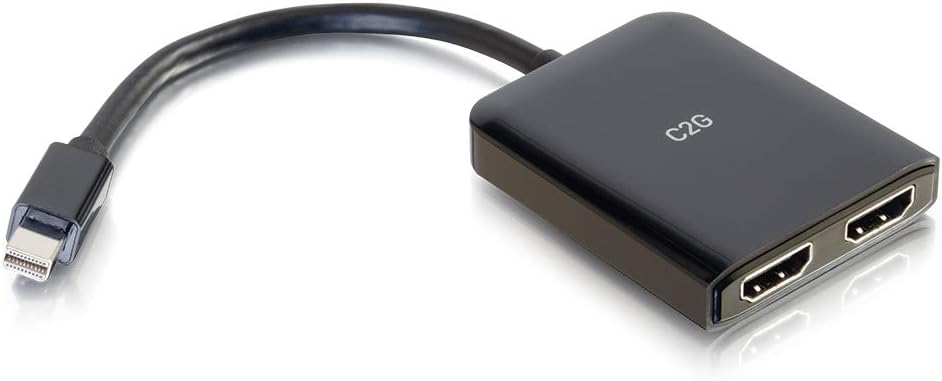 C2G Mini DisplayPort to HDMI Monitor Splitter - 2 Port 4K HDMI MST Hub USB Powered - 54292: Electronics