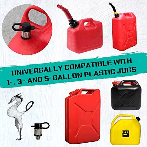 ZOOYL Gas Can Vent Caps Retrofit Kit 6 Packs, Enhances Flow for Faster