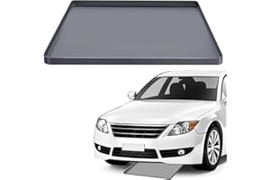 GIPOBUY Oil Spill Mat Under Car Oil Drip Pan, Garage Floor Mat Drip Tray, Soft Silicone Pad With Raised Edge, Liquid Drain Pan Catcher Automotive Tray, Driveway Pad Liquid Leaks Non-Slip No Splatter 34''x22''